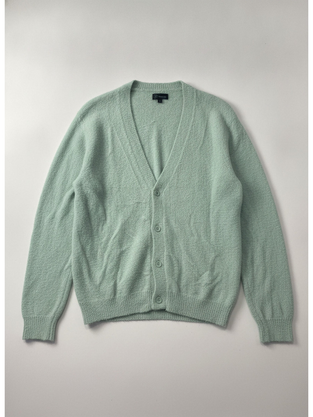 Mint Green Wool Cardigan Sweater